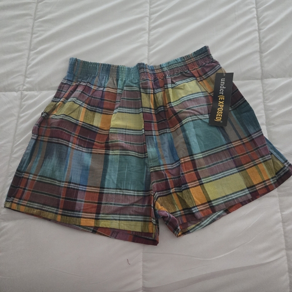 Under Exposed Pants - 🧡 2/$7 or 3/$11  Under Exposed Brand Colorful Plaid Womens Boxers, NWT
